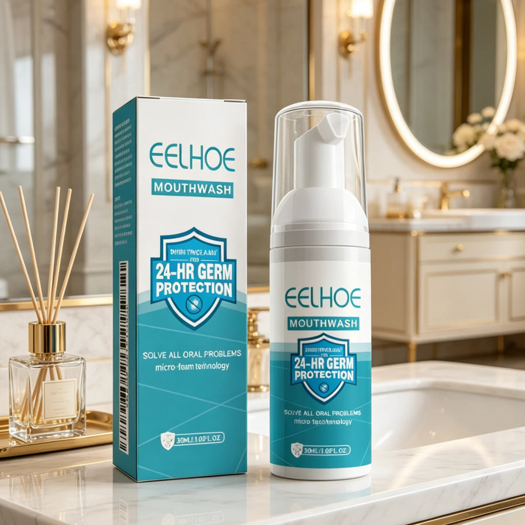 EELHOE Foam Mouthwash Prevent Tooth Decay Plaque Removal Bad Breath Treatment 24 Hour Protection Gum Care Whitening Toothpaste